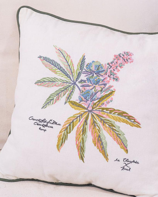 Sativa Botanical Throw Pillow (Made to Order)